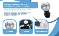 Banner - Pomo de 5 cambios marcha coche compatible con Peugeot