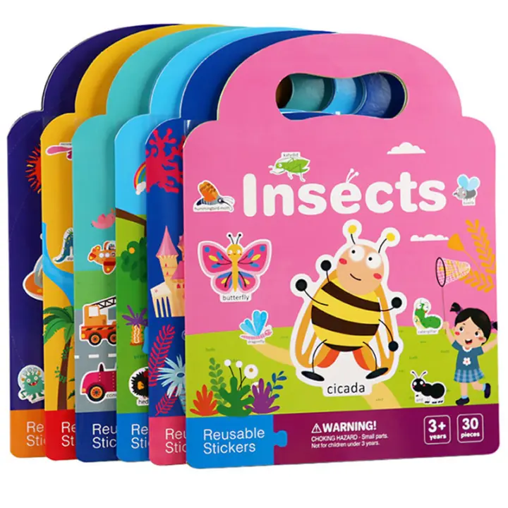 Juego Educativo Montessori Para Niños Libro Silencioso Con Pegatinas De Dinosaurios Y Animales Juguete Portátil Para Desarrollo Temprano - 1