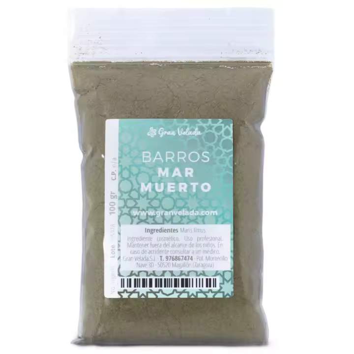 Barro del Mar Muerto en Polvo 100% Orgánico | Ingrediente para Cosméticos Caseros | Rica Fuente de Minerales para Exfoliar y Regenerar | Ideal para Mascarillas y Envolturas - 1