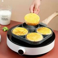 Sartén De Huevo Frito Con Cuatro Agujeros De Piedra Médica No Adherente De Fundamento Plano Para Desayuno Empanadillas Hamburguesas Herramientas De Fritura Tamaño Familiar - details 10