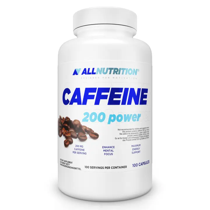 CAFEÍNA 200 POWER 100 cápsulas - ALLNUTRITION - 1