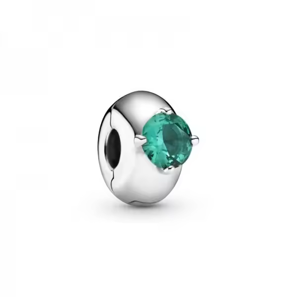 CLIP CIRCULO SOLITARIO VERDE, REF: 799204C03 - 1
