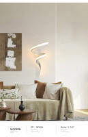 Lámpara De Pared LED Estilo Nórdico Espiral Para Pasillos Y Escaleras Iluminación Interior Para Dormitorio Estudio Corredor - details 6