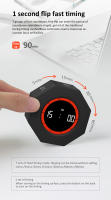 Temporizador Digital LCD Con Sensor De Gravedad Hexagonal Para Cocina Temporizador De Visualización De Contado De 7 Grupos Para Cocinar Trabajar Estudiar - details 1