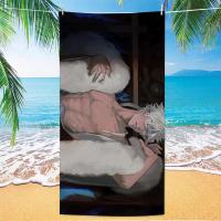 Toalla De Playa Microfibra De Anime Jujutsu Kaisen Gojou Satoru Secado Rápido Suave Unisex Para Camping Piscina Y Niños - details 7