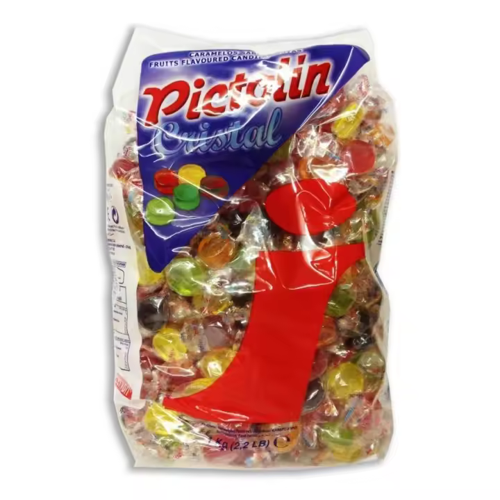PICTOLIN CRISTAL Caramelos duros sabor frutas - Bolsa 1 kg - 1