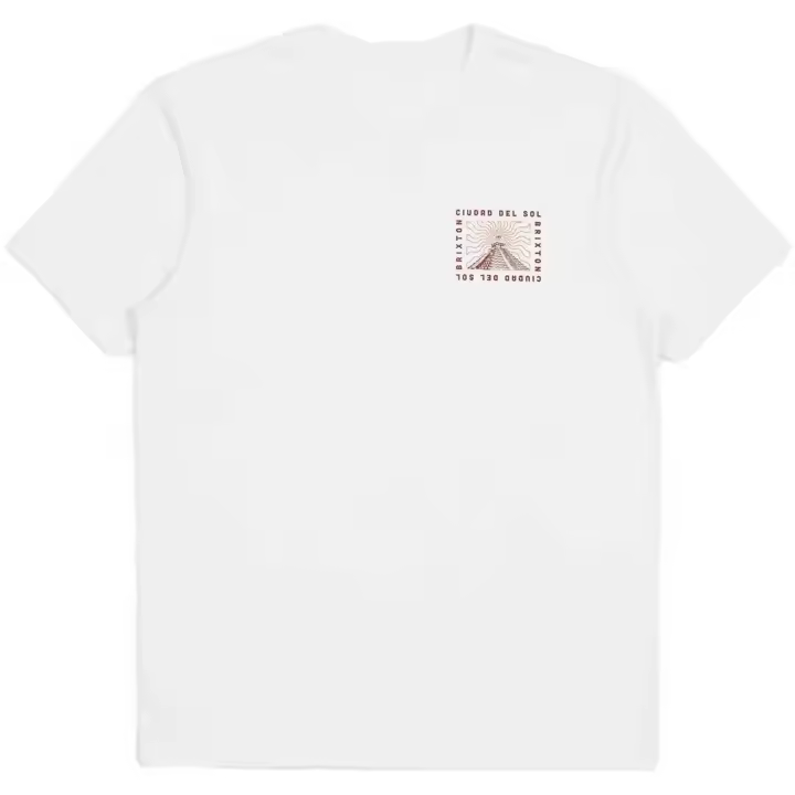 Camiseta de Manga Corta Brixton Del Sol para hombre en color blanco - 1