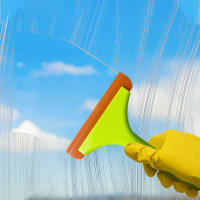 Limpia Vidrio Flexible De Silicona Super Para Coche Y Baño Con Mango Largo Limpiador De Agua Blade De Limpieza Para Ventanas Y Parabrisas - details 2