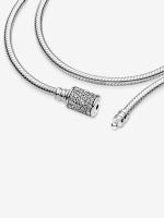 Pandora-Pulsera/Collar de Cadena de serpiente con Cierres de Barril de Doble Vuelta - details 2