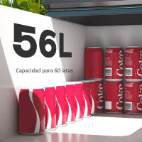 Outsunny Carro de Bebidas Refrigerado 56L Carro Nevera con Ruedas Abrebotellas y Estante para Patio Fiesta Terraza 67x35x80 cm Negro - details 4