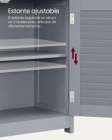 Armario de baño con 2 puertas estilo persiana, organizador versátil, diseño rústico, cocina, dormitorio y salón - details 22