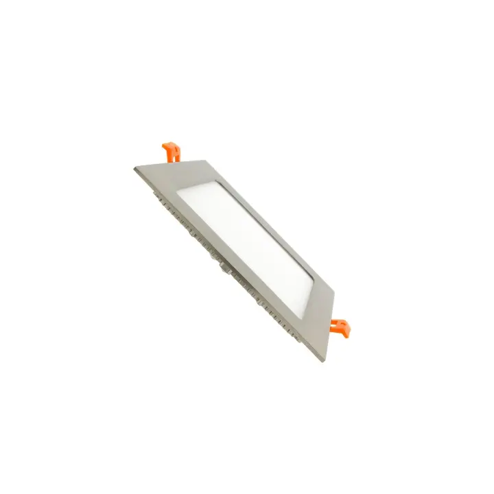 Ledkia Placa LED 12W Cuadrada SuperSlim Silver Corte 155x155 mm - 1