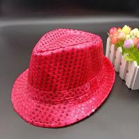 Gorro De Jazz Para Hombres Y Mujeres Decorado Con Lentejuelas Para Performance En Escenario Fiesta Y Vacaciones Material De Poliéster - details 11