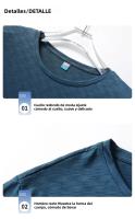 Camiseta Corta De Seda Hielo Para Hombre Alta Calidad Transpirable Conjunto De Deporte Al Aire Libre Cómodo Y Fresco Con Shorts De 5 Puntos - details 8