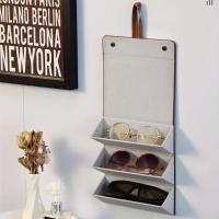Estuche De Línea De PU Para Gafas Y Solares Portátil Plegable Con 2/3/4/5 Cajas Organizadoras Para Ópticas Unisex - details 5