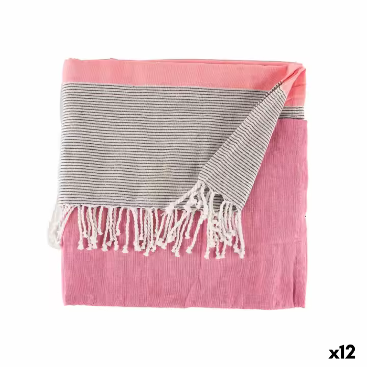 Foulard Multiusos Rayas 160 x 200 cm Rosa (12 Unidades) - 1