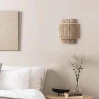 Lámpara De Pared Hemp Rope Art Deco Para Dormitorio Foyer Hotel Luz Creativa E27 Incluida Instalación Autónoma Khaki - details 5