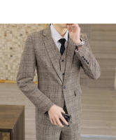 Traje De Negocios Para Hombre Slim Fit Conjunto Tres Piezas Con Chaleco Y Pantalones Elegante Vestimenta Profesional Para Bodas - details 9