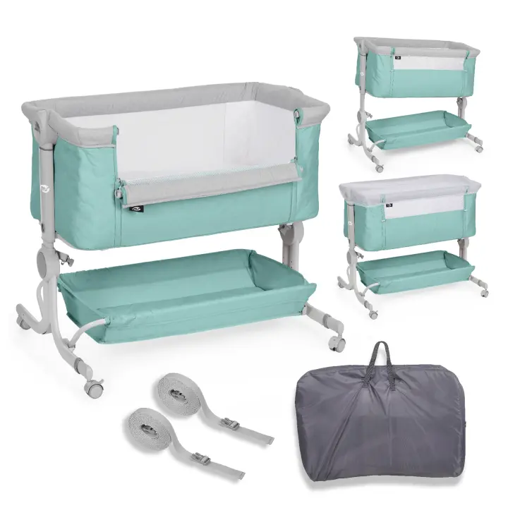 ms Minicuna Colecho Comfy - Cuna Colecho Regulable Multialturas, Reclinable - Colchón Incluido e Incluye Mosquitera de Serie (POSIBILIDAD DE COMPRAR CON VESTIDURAS) - 1