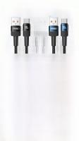 NNBILI 2pcs Cable De Carga Rápida 100W C-C Y A-C Tipo-C Para Huawei Samsung Cable De Acero Tejido 1M 2M - details 8