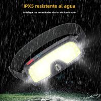 Potente Linterna De Corbata Recargable COB LED Farol De Exterior Luces De Emergencia Para Trabajo Nocturno Camping Suministros De Aventura Apta Para Pesca Ciclismo Senderismo Escalada - details 9