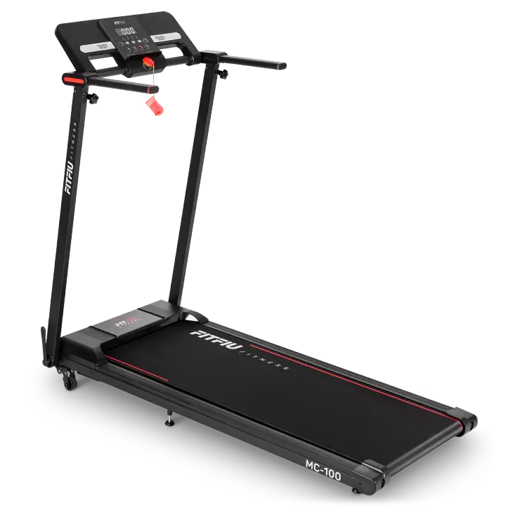 FITFIU Fitness MC-100 - Cinta de Correr Plegable, 2 Inclinaciones, Pantalla Interactiva, Bluetooth Speaker, 12 Programas, Peso máx.120kg, y Conectividad con App KINOMAP, para el Hogar/ Oficina - 1