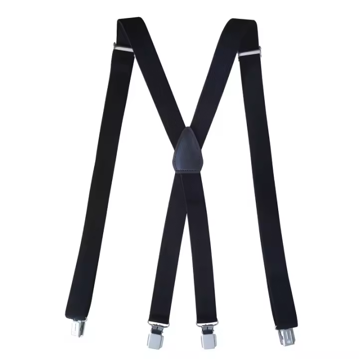 Tirantes para Hombres, elástico ajustable Tirantes Correas en forma de X de 2,5 cm de ancho, con 4 clips de metal muy fuertes - 1