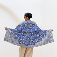 NQT Toalla de Playa - Tapiz con Estilo de Mandala Indio - 2x2m - Pareo 60% Algodón y 40% Poliéster, Manta Picnic,Yoga, Antiarena, Multiusos, Decoracion Pared - details 0
