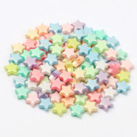 100pcs Encantos Acrílicos Estrella Bolas Pentagrama Espaciador Libre Para Fabricación De Joyas Manualidades DIY Accesorios 9mm - details 1