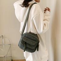 Color de moda sólido casual Bolsa de Tela campus estilo Niñas un hombre crossbody Bolsa Moda pequeña - details 1