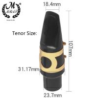 M MBAT Pieza De Bocina Para Saxofón Alto Tenor Soprano Plástico Con Tapa Y Hebilla De Metal Almohadilla Dental Accesorios De Instrumentos De Viento - details 1