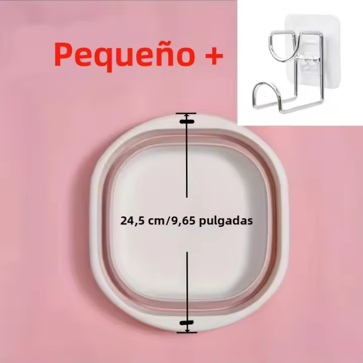 Tazón De Mano Plegable Multifuncional Para Viajes Y Camping Ecológico Espacioso Con Agujeros Para Colgar Y Anillo Antideslizante - 1