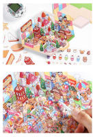 Puzzle 3D De Parque De Diversiones Cartoon DIY Paisaje Estático Para Niños Regalo De Cumpleaños Y Fiestas Adhesivo De Bolsillo Escena De Cabaña - details 13