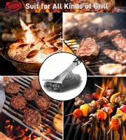 Cepillo para parrilla de triple cabezal con raspador, mango de 18 "para parrilla al aire libre/fumar/limpieza de parrilla de gas y carbón - details 2