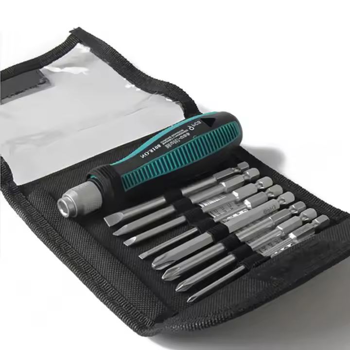 Juego De Destornilladores De Precisión 9 Piezas 1/4'' 6.35mm Con Bits De Fijación Magnética Herramientas Manuales Para Reparación De Electrodomésticos - 1