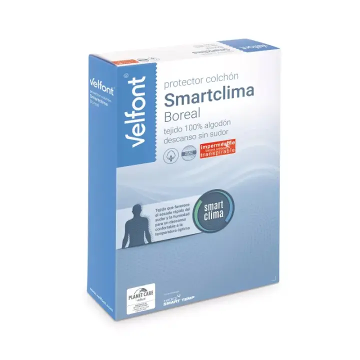 Protector de colchón Smartclima Boreal Velfont - Protege y disfruta de un descanso fresco y cómodo - 1