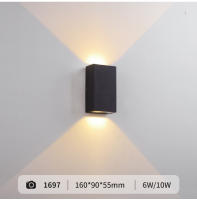 Lámpara De Pared Moderna TRAZOS IP65 Impermeable Para Exterior Y Dormitorio Iluminación Circular Y Cuadrada Decorativa Con Luz LED Para Jardín Porche Cocina Comedor Estudio Baño - details 8