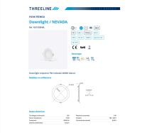 Threeline ND10RBNBL Downlight LED, 9 W, Color Blanco, Blanco Neutro 4000K, Para Montaje Empotrado, Formato Redondo, Alta Eficiencia Energética - details 0