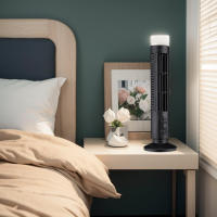 Ventilador De Torre LED Sin Hojas 90 Grados Oscilantes Silencioso Portátil Con Luz Para Escritorio Para Hogar Y Oficina - details 3