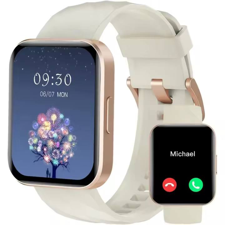 Reloj inteligente para hambres y mujeres con función de Llamada, Reloj inteligente de 1,85 pulgadas con frecuencia cardíaca - 1