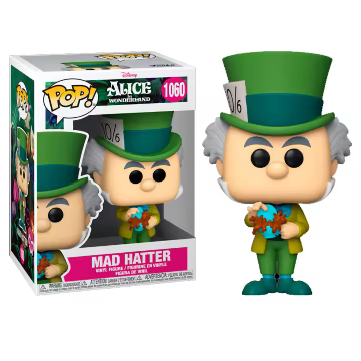 Funko Sombrero Sombrerero Loco 1080 Mad Hatter  Alicia Pais Maravillas Alice Wonderful Land  Disney  Pop Vinyl figura Disney - 1