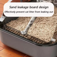 Caja De Arena Para Gatos Semi-cerrada Desmontable Anti-salpicaduras Gran Capacidad No Adhiere Película Plástica Para Mascotas Apto Para Gatos Y Gatitos - details 4