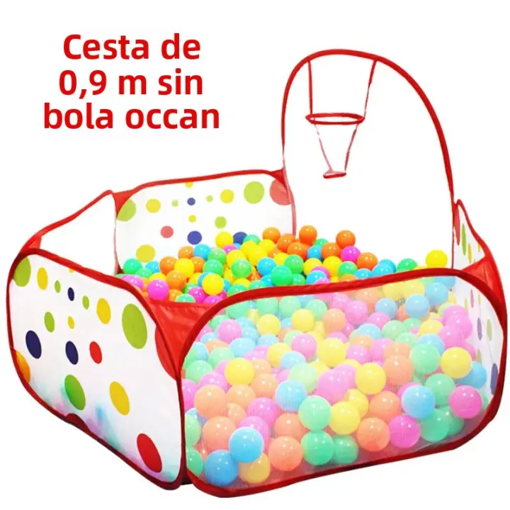 Piscina De Bolas Con Cesta Para Niños Juguete De Tente De Juego Para Interior Y Exterior Regalo De Cumpleaños Para Bebés Y Niñas - 1