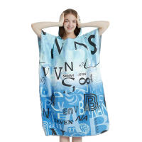 Poncho Toalla Rápida De Secado Microfibra Para Playa Y Natación Robe De Baño Para Adultos Con Capucha Toalla De Natación - details 4