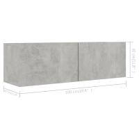 vidaXL Set muebles de salón TV 4 pzas madera ingeniería gris hormigón - details 6