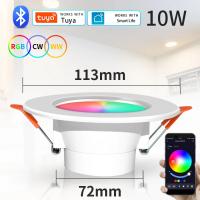 Tuya Smart LED Downlight 6/12pcs Luz De Spot LED Recargable Bluetooth Control APP RGB+CW+WW Compatible Con Smart Life Tamaño AC85-265V - details 0