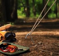 Juego De 1 Pieza De Aluminio 18cm Uso Exterior Para Acampar Y Senderismo Con Gancho Palos De Tierra Para Tenda Hamaca Canopy Accesorios De Camping - details 14