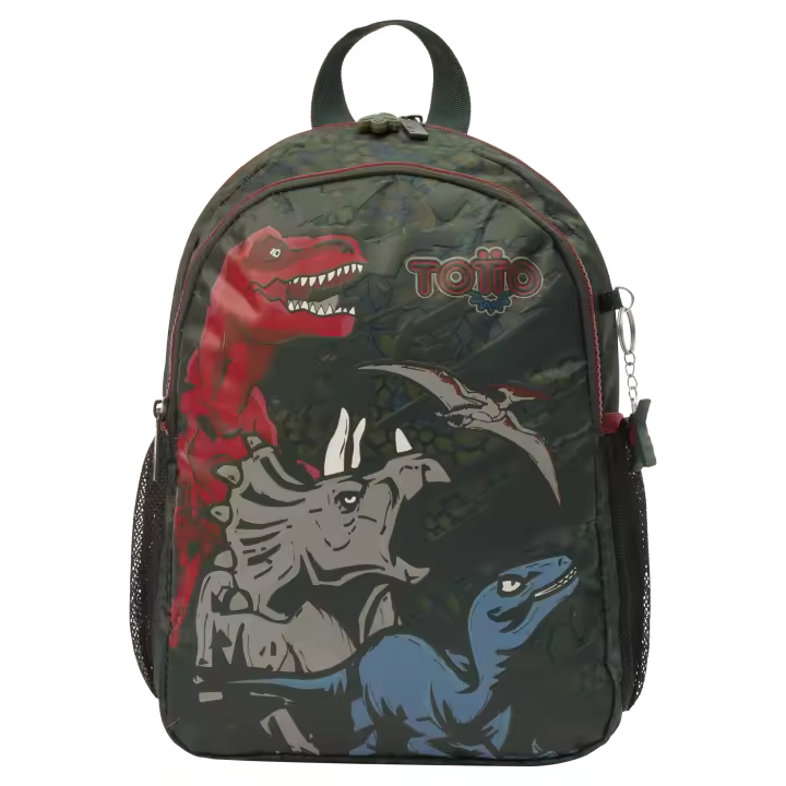Totto Mochila escolar T-Rex -Dimensiones:24 x 32.5 x 12 cm-Material:Poliester - 1