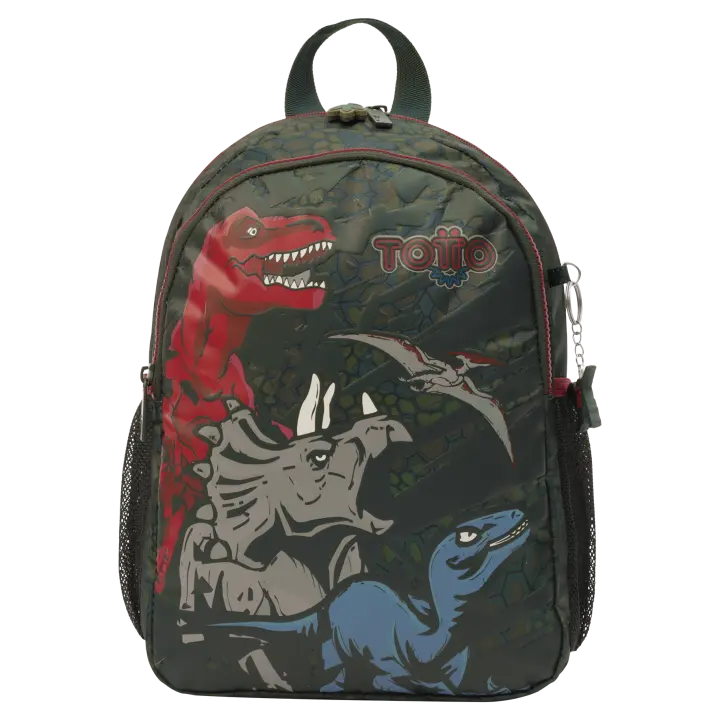 Totto Mochila escolar T-Rex -Dimensiones:24 x 32.5 x 12 cm-Material:Poliester - 1