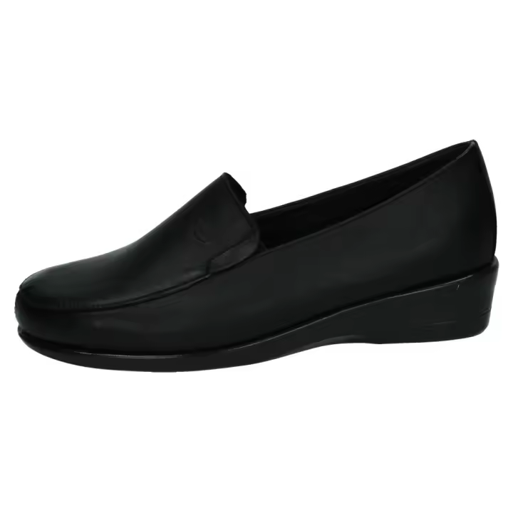 Zapatos Mocasín marca 48 HORAS para mujer en color negro. MOCASÍN DE PIEL - 1